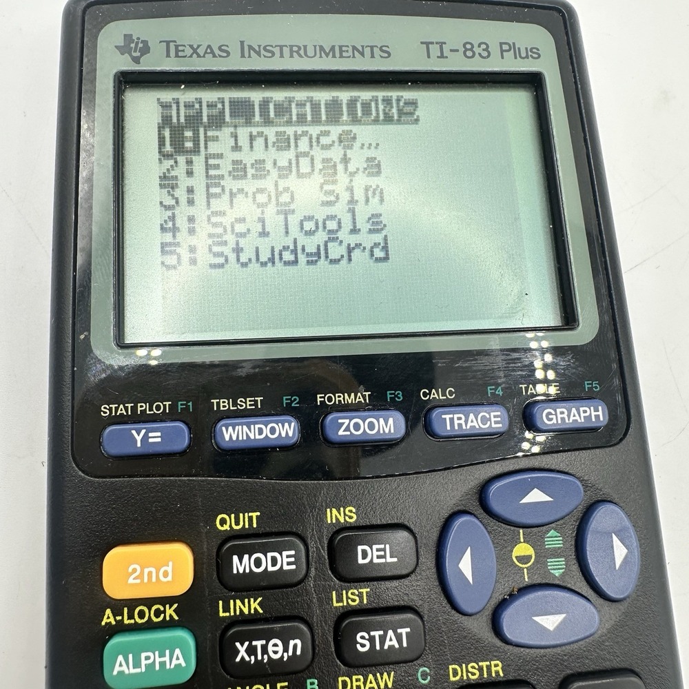Texas Instruments Ti-83 Plus Black Graphing Calculator with Cover Tested Gift